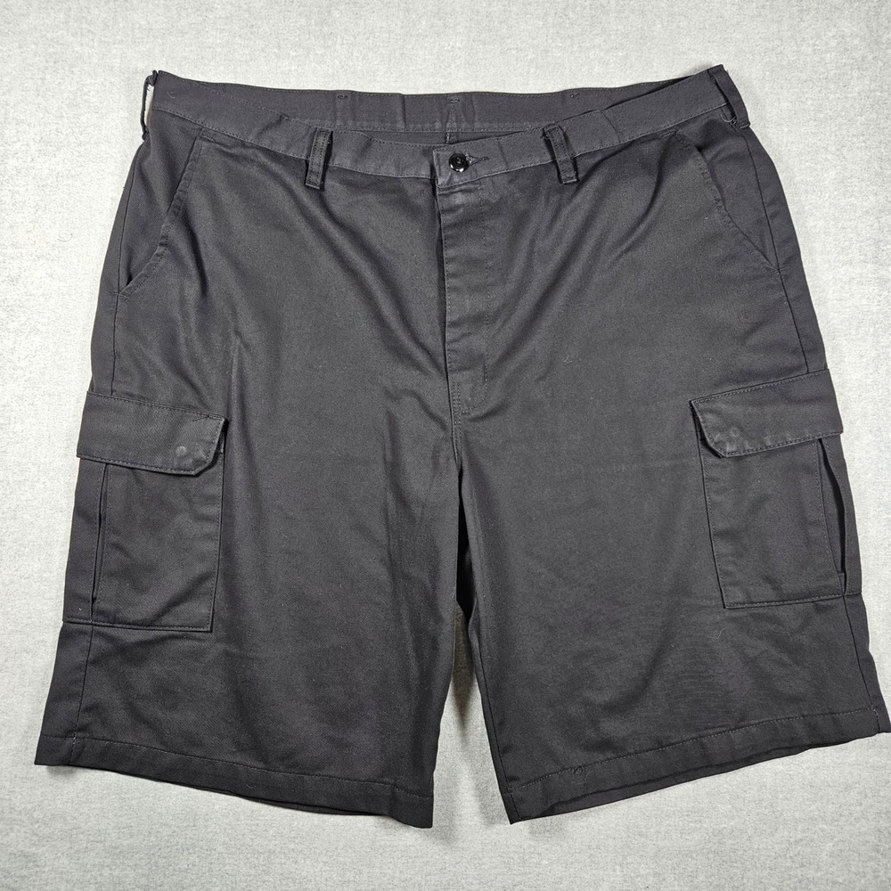 Red Kap Mens Black Industrial Cargo Work Shorts PT66BK Size 42 Poly Cotton Twill